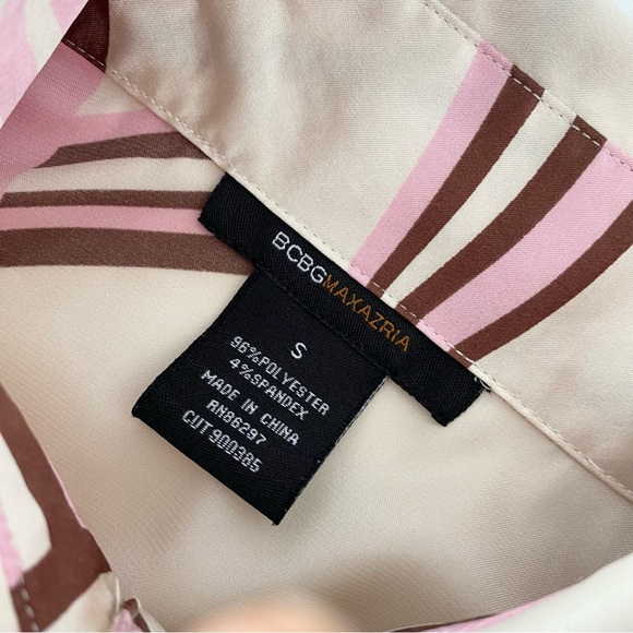 Free w Purchase • Y2K BCBG Satin Button-Up Blouse - Picture 8 of 9